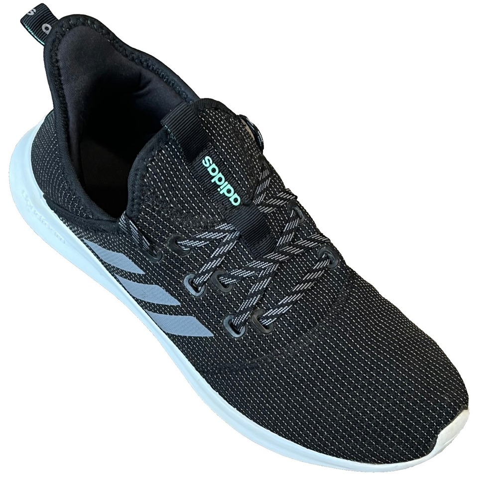 Adidas Cloudfoam Pure Black Running‎ Shoes Womens 8 UK 6.5 EU 40
